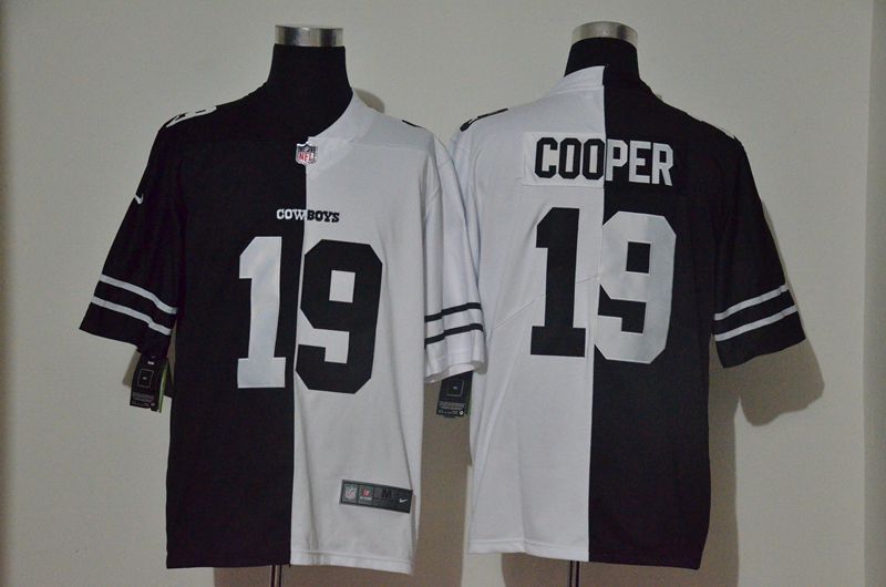 Men Dallas cowboys 19 Cooper Black white Half version 2020 Nike NFL Jerseys